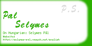 pal selymes business card